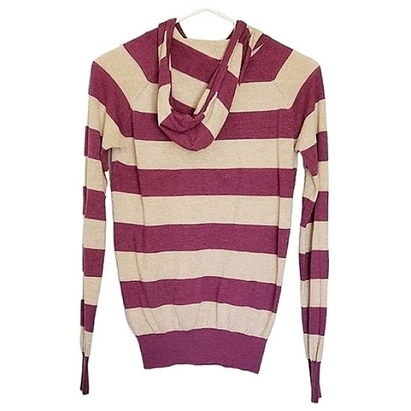1362 * Teaspoon Lightweight Striped Hoodie Size Juniors M - Picture 2 of 8